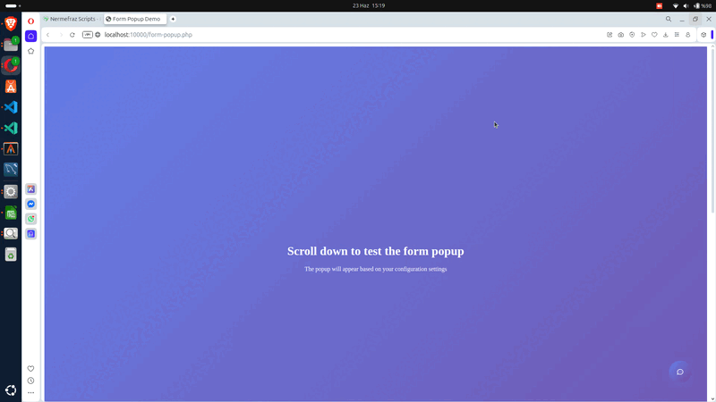 Gelişmiş Form Popup Sistemi Önizleme